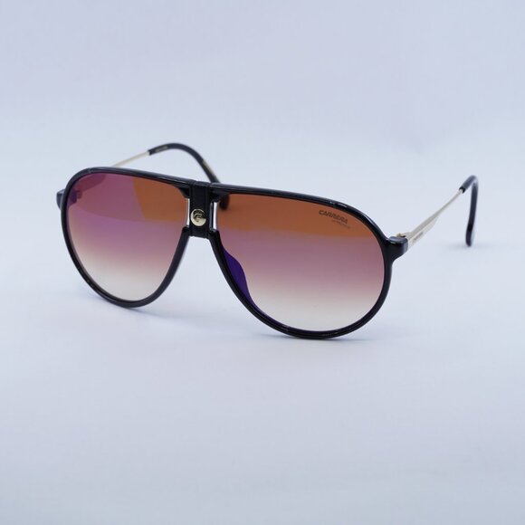 Carrera CARRERA1034/S 02M2A8 Sunglasses Black Aviator Frame Brown Lenses